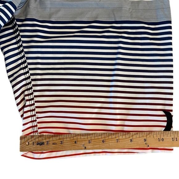 Hurley Board Shorts Swimming Trunk Shorts Men's 34 Striped Zipper Pocket - Picture 6 of 8